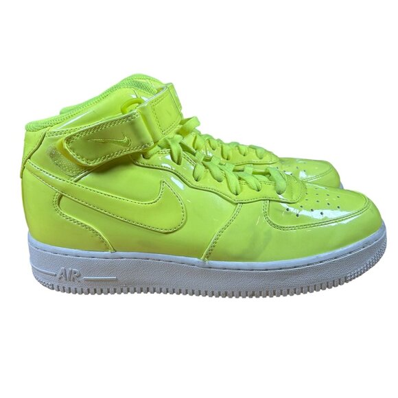 Nike Air Force 1 Midtop UV 'Volt' Sneakers Men's Size 8 in Green - - Picture 1 of 9